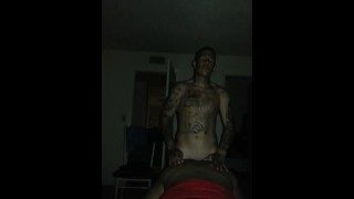 Getting fuck by my tattooed DL Str8 friend